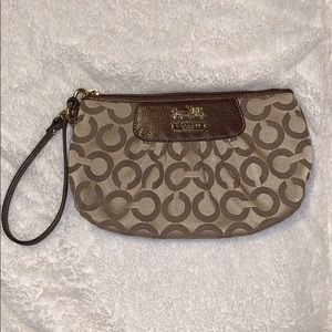 Vintage Signature Logo Coach Wristlet